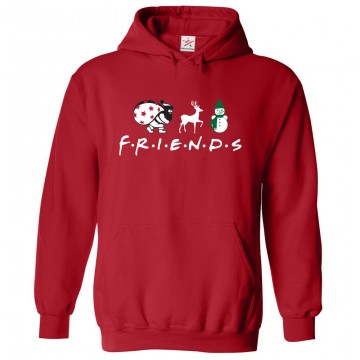 Iconic Friendship Tv Series Theme Style Christmas Santa Reindeer Snowman Kids & Adults Unisex Hoodie